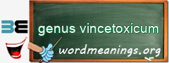 WordMeaning blackboard for genus vincetoxicum